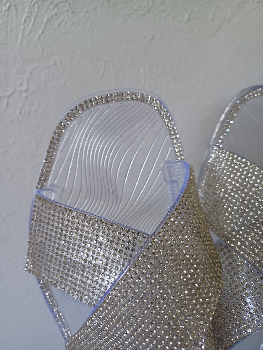 Silver Rhinestone Slide Sandals - Forever 21 - Picture 5 of 8